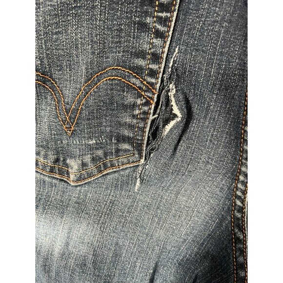 Levis 512 Bootcut  Perfectly  Slimming Jeans  Womens  30 /32 waist distressed - Picture 9 of 13
